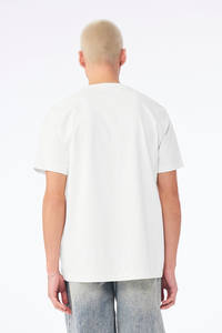 Camiseta Unisex Blanca 100% Algodón Jersey Cuello Redondo Manga Corta Estilo Hip Hop Estampado Ajuste Regular con Opción de Marca Privada - Product Image 4