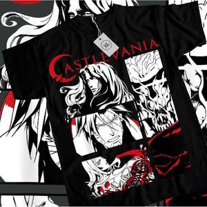 T-shirt de fitness Castlevania Symphony Night en jersey 100% coton, motif unique compressé, disponible en poids de tissu 200g et 300g - Product Image 6