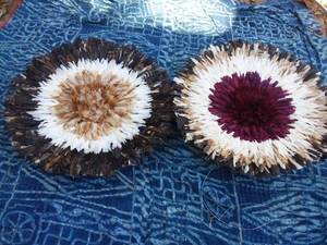 Juju hat ivoire authentique fait à la main décoration murale de style Ins de luxe tissu de bambou de haute qualité décoration intérieure traditionnelle blanche - Product Image 6