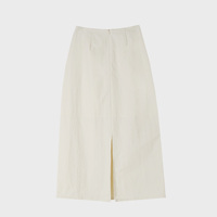 Jupe longue fendue en nylon [kclub] (K-41899) à taille naturelle, style formel, coupe confortable pour un look moderne et chic