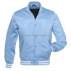 Chaqueta de Satén Impermeable con Capucha y Cuello Alto Azul Cielo para Hombre, 2026 OEM, Superventas, 100% Alta Calidad, MOQ Bajo, Moda de Invierno - Product Image 1