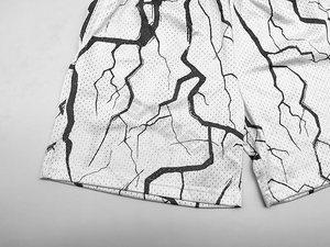 2022-24 Short en maille d'entrejambe de 5 pouces à séchage rapide pour hommes avec logo personnalisé Short de gymnastique de basket-ball imprimé avec des caractéristiques vierges - Product Image 4
