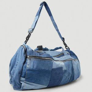Sac de sport en denim à grande capacité pour la plage, les épaules, le fitness, avec logo personnalisé, service OEM, sac de voyage de 30 L pour la salle de sport - Product Image 1
