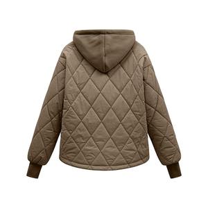 เสื้อแจ็คเก็ตบุนวมตัวสั้นมีฮู้ดสำหรับผู้หญิง, เสื้อบุนวมเนื้อแกะระบายอากาศได้ดีกันน้ำอากาศร้อนใส่สบาย - Product Image 5