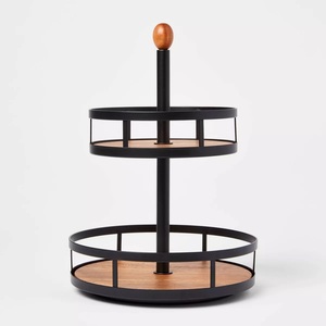 Classic Single Tier Black Stainless Steel Durable Sustainable Waterproof Kitchen Rotate <b>Spice</b> <b>Rack</b> <b>Organizer</b> <b>Spice</b> Jar <b>Organizer</b> - Product Image 5