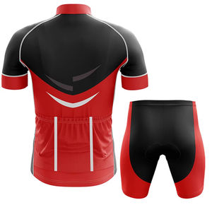 Ropa de ciclismo para hombre hecha a medida, ropa de manga corta transpirable de buena calidad con logotipo, conjuntos de uniforme de ciclismo - Product Image 2