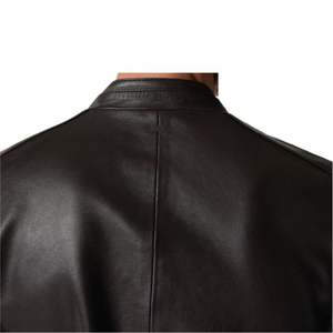 Veste en cuir suédé Marque de mode Veste polaire en cuir suédé de créateur Vestes de luxe d'hiver pour hommes - Product Image 4