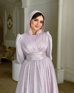 Abaya longue en organza de soie de créateur, best-seller, anti-rides, pour femmes adultes - Product Image 3