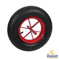 Nouvelle roue pneumatique SLT-744 Kanat avec jante en acier, pneus en caoutchouc, capacité de charge de 100-150 kg, construction métallique durable, rouleau