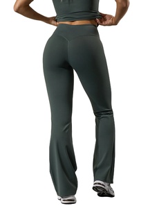 กางเกงโยคะเอวสูง แห้งเร็ว ทรงบาน ด้านหลังรูปตัววี เอวยางยืด สำหรับออกกำลังกาย  รุ่นปี 2026 - Product Image 4