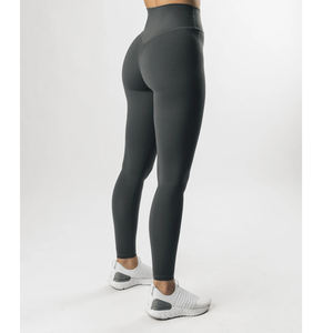 2023 mallas de satén de entrenamiento de cintura alta personalizadas para mujeres gran oferta gimnasio deportes Yoga pantalón de alta calidad para damas - Product Image 2
