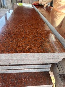 Losas de granito rojo Jhansi, diseño moderno pulido, forma de losa grande duradera para Villa, piso, taller, apartamento, aeropuerto, Hotel - Product Image 6