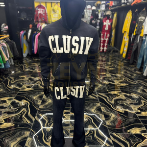 Survêtement élégant imprimé strass pour hommes 2 pièces ensemble luxe Hip Hop Streetwear conception personnalisée survêtements respirants avec patch - Product Image 3