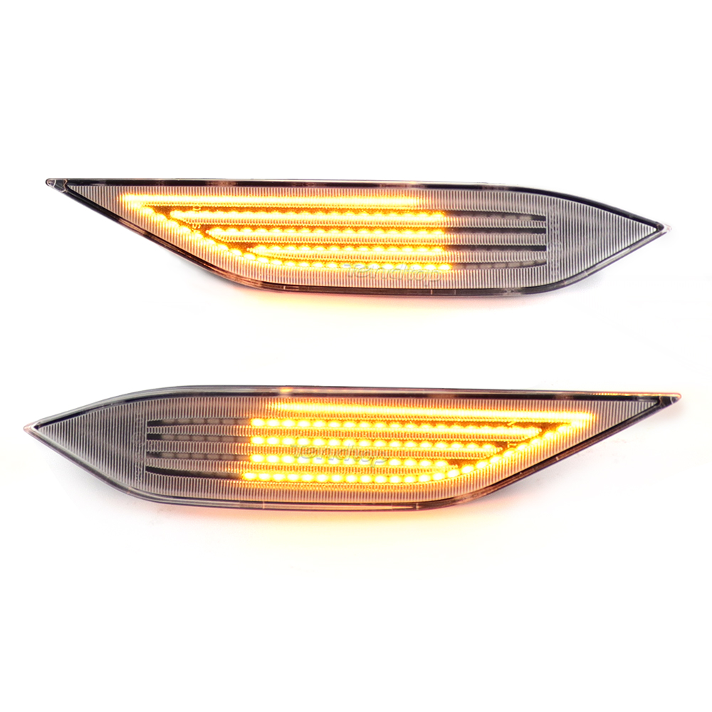 2PCS Dynamic LED Side Marker Lights for Porsche Cayenne 958 92A 2010-14 Sequential Turn signal Direction Bulb Car Parts Auto Parts Image 2