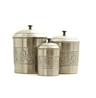 Juego de 4 Recipientes Herméticos de Vidrio con Tapa de Hierro Estándar para Almacenar Alimentos, Té, Café, Azúcar, Harina, Regalos, en Caja