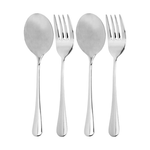 Design moderne Vaisselle pour manger Ustensiles de service Couverts en acier inoxydable plaqué argent Couverts pour la maison et l'hôtel Cuisine Utilisation - Product Image 1