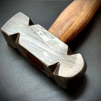 Marteau industriel en acier Damas forgé à la main, de haute qualité, avec manche en bois