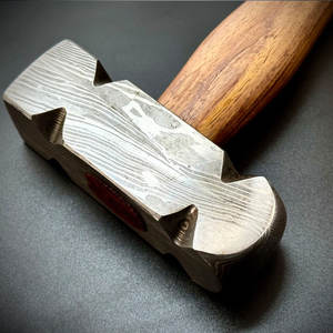 Martillo de Damasco Forjado a Mano Personalizado, Martillo Industrial de Alta Calidad con Mango de Madera y Metal Forjado a Mano - Product Image 2