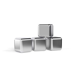 Cubitos de hielo de acero inoxidable y metal de calidad alimentaria, cubitos de hielo cuadrados, cubitos de hielo de acero inoxidable para vino - Product Image 2