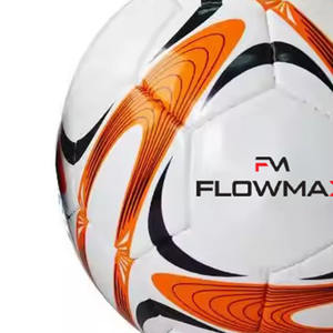 Flowmax Adult Size 5 Soccer Ball PU <b>Leather</b> with <b>Football</b> Material Hard Wearing and Machine Sewn for Indoor Outdoor Sports - Product Image 4