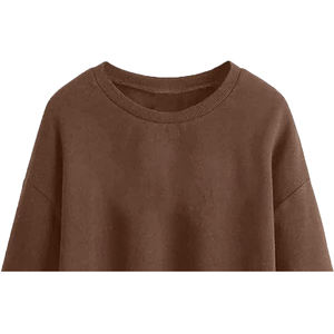 Sudadera Ecológica de Forro Polar Bordado para Mujer, Transpirable, Cortavientos, Cuello Redondo, Manga Larga, 340g - Product Image 4