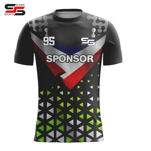 Camiseta de Fútbol Americano de Diseño Personalizado, Sublimada, de Malla, Secado Rápido, Uniformes Deportivos, Bordado Completamente Personalizado - Product Image 3