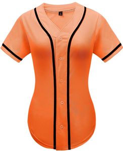 Camiseta Deportiva de Béisbol para Mujer, Estilo Hip Hop, de Alta Calidad, con Botones - Product Image 1