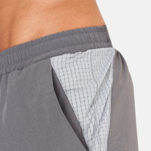 Pantalones cortos para correr activos para hombre al por mayor elásticos a rayas bolsillos con cremallera poliéster gimnasio pantalones cortos deportivos antiarrugas sólidos - Product Image 5