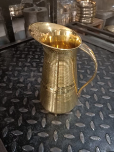 Pichet en laiton modèle de Style Royal pour servir l'eau potable décor à la maison vaisselle or 1060ml Antique poli cadeau article - Product Image 6