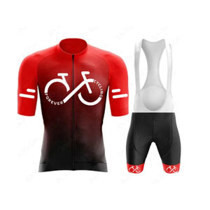 Ensemble de cyclisme léger OEM pour hommes, impression de logo personnalisée sur maillot et short de cyclisme en polyester - Product Image 1