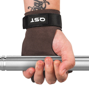 Guantes de Fitness de Cuero Vacuno con Orificios para los Dedos, Protección de Neopreno para la Palma, para Entrenamiento de Gimnasio, Levantamiento de Pesas y Deportes - Product Image 3