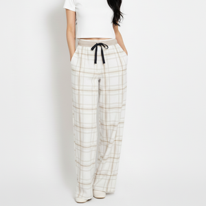 Pantalon décontracté pour femme, coupe ample, taille élastique, respirant, coupe large, résistant au vent, écologique, pour l'hiver - Product Image 1