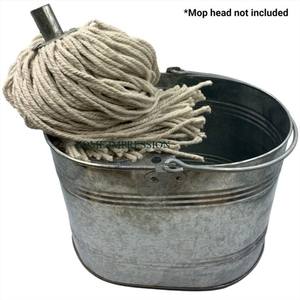 Cubos clásicos, Cubo de fregona galvanizado Vintage, Cubo de cubo galvanizado de Metal, herramientas y accesorios de limpieza para el hogar a la venta - Product Image 3