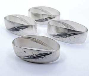 Anillo de acero inoxidable para servilletas, anillo de lujo decorativo para Navidad, hecho a mano, brillante y pulido - Product Image 2