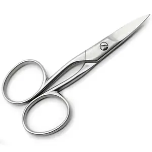 Tijeras para cutículas afiladas para manicura profesional, tijeras para cutículas pequeñas curvas para uñas Extra finas, corte de cutículas de 3,5 ", 10 piezas