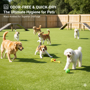 Tappeto Erboso Sintetico in PET Personalizzato, Riciclabile, Misto, 20mm, Struttura Durevole, Completamente Permeabile all'Acqua, per Giardini e Aree per Cani - Product Image 5