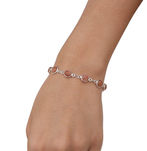 925 Solide Meilleure Qualité Naturel Designer Cadeau De Mariage Bracelet 925 En Argent Sterling À La Main Pierres Précieuses Tourmaline Spinner Bracelet - Product Image 1