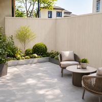 Panneau de clôture rainuré en composite bois-plastique (WPC) à grain de bois pour projets de jardin résidentiels, étanche et résistant aux UV