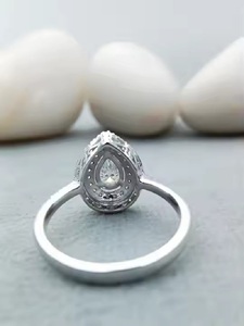 ชุดแหวนแต่งงานงานหมั้นสีทอง14K/18K แหวนเพชรโมอิสสีเงินทองและ925สุดอินเทรนด์รับประกันความพึงพอใจของ100%" - Product Image 5