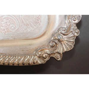 Bandeja Grande Vintage de Plata Estilo Inglés George, Bandeja de Servir Plateada Perforada, Bandeja Plateada Vintage Bsc English Silver - Product Image 5