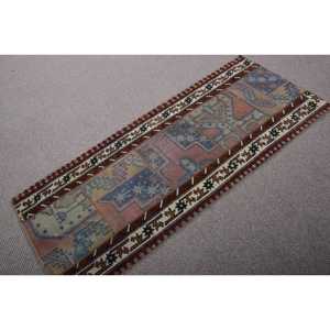 Turkish Rug, 2,3x5,5 ft Small Rug, <b>Brown</b> Red <b>Wool</b> Rug - Product Image 2