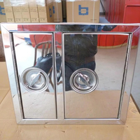 En Acier inoxydable Double Porte Armoire D'extincteur, Type Inclus Armoire À Incendie
