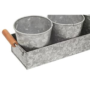 Maceta de metal de hierro galvanizado Exportador al por mayor Diseño personalizado Maceta de hierro galvanizado hecha a mano con placa - Product Image 4