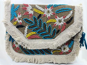 Bolso bandolera de algodón Vintage bohemio para mujer, bandolera de gran capacidad hecha a mano con cremallera, estilo portátil a la moda - Product Image 3