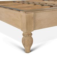 Massives Mangoholz Traditionelles Klappbares Doppelbett mit Schnitzerei-Design, Antik-Finish, Indische Eichen-Designs, Heim-Bett für Schlafzimmer
