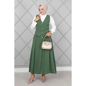 Hijab à jupe 3 pièces émeraude - Product Image 2