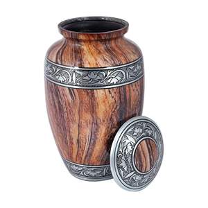 Urna de cremación grabada en plata floral para cenizas de adultos urna conmemorativa hecha a mano para cenizas, recuerdo único para los seres queridos. - Product Image 2