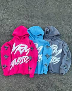 Ropa de calle Unisex con estampado de algodón 100% personalizado de la mejor calidad, sudaderas con capucha de talla grande para hombre, pantalones de chándal acampanados, conjunto de chándal de verano - Product Image 5