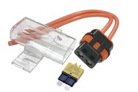 Portafusibles de línea KUOYUH Serie 707, interruptores de circuito de cuchilla mini ATM/ATC/ATO para uso automotriz e industrial, 30 amperios máx., resistente al agua, de plástico.