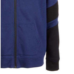 Ideology Small Size Dark Blue Zip-<b>Up</b> Hoodie for <b>Boys</b> Colorblocked Knitted Fabric for Babies - Product Image 3